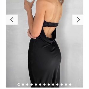 Black open back dress from Billy J